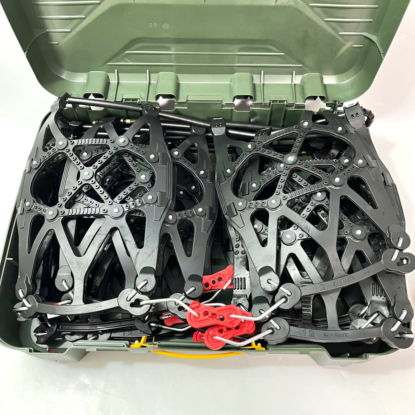 kk0507 非金属タイヤチェーン カーメイト バイアスロン クイックイージー QE12 225 45R17 215 45R18 225 50R16 215 50R17 215 55R16 205 55R17 205 60R16 215 65R15