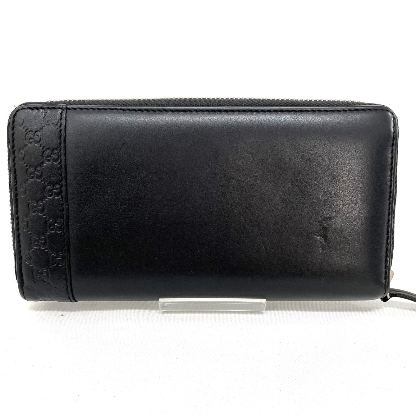 GUCCI グッチ マイクログッチシマ ラウンドファスナー 長財布