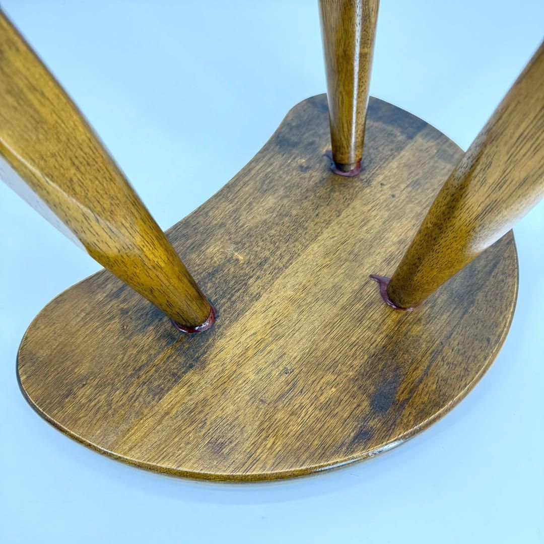 昭和レトロ 古い三脚スツール / VILLAGE 椅子 チェア 腰掛け