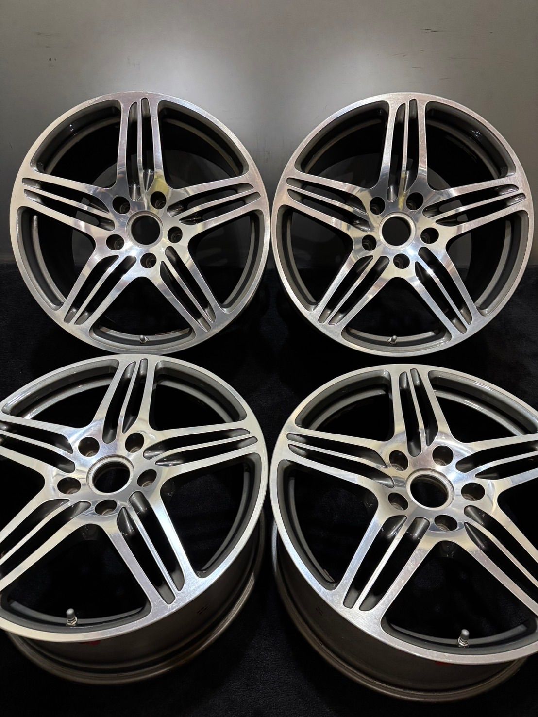 鍛造 ポルシェ 997 911 ターボ 純正 19インチ 8.5J 11J 56 51 130 5H アルミホイール 4本 空気圧センサー付 1-K214