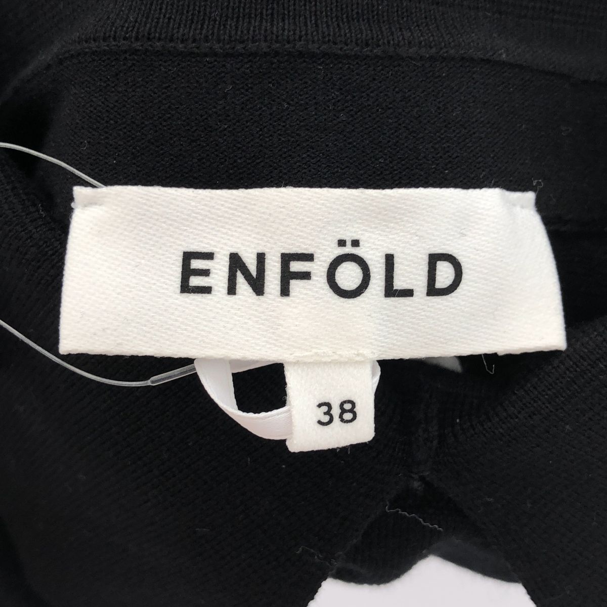 ENFOLD エンフォルド 25SS KNIT WITH COLLAR PULLOVER ニットウィズカラープルオーバー 300IS170-1731 ブラック 38 ENFOLD エンフォルド 25SS KNIT WITH COLLAR PULLOVER ニットウィズ
