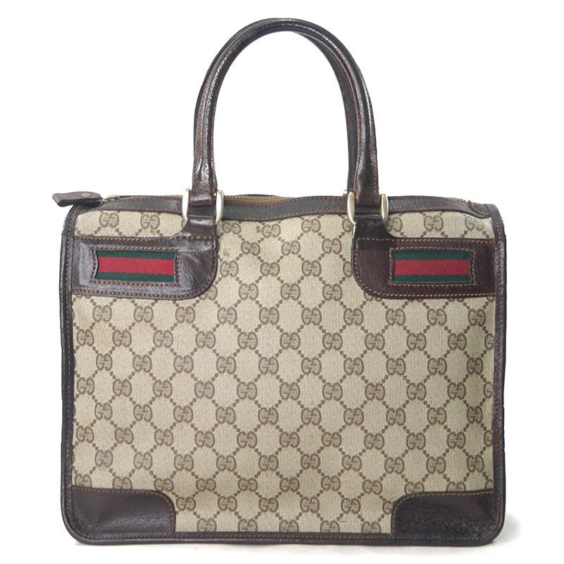 【良品】GUCCI 化粧ポーチ バナナポーチ GG柄 キャンバス ゴールド金具 良品】GUCCI 化粧ポーチ バナナポーチ GG柄 キャンバス ゴールド金具