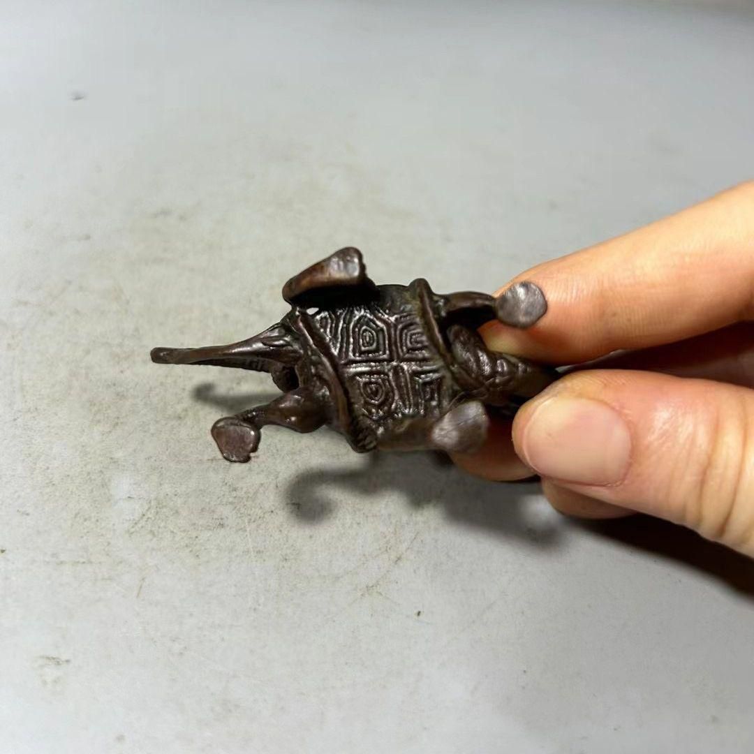 銅 細工 四方神獣 玄武 神像 招財進宝 装飾品 工芸品 置物