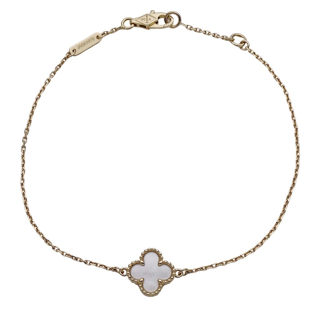 ヴァンクリーフ＆アーペル Van Cleef - Arpels ブレスレット スウィートアルハンブラ レディース ブランド 750YG マザーオブパール イエローゴールド ジュエリー
