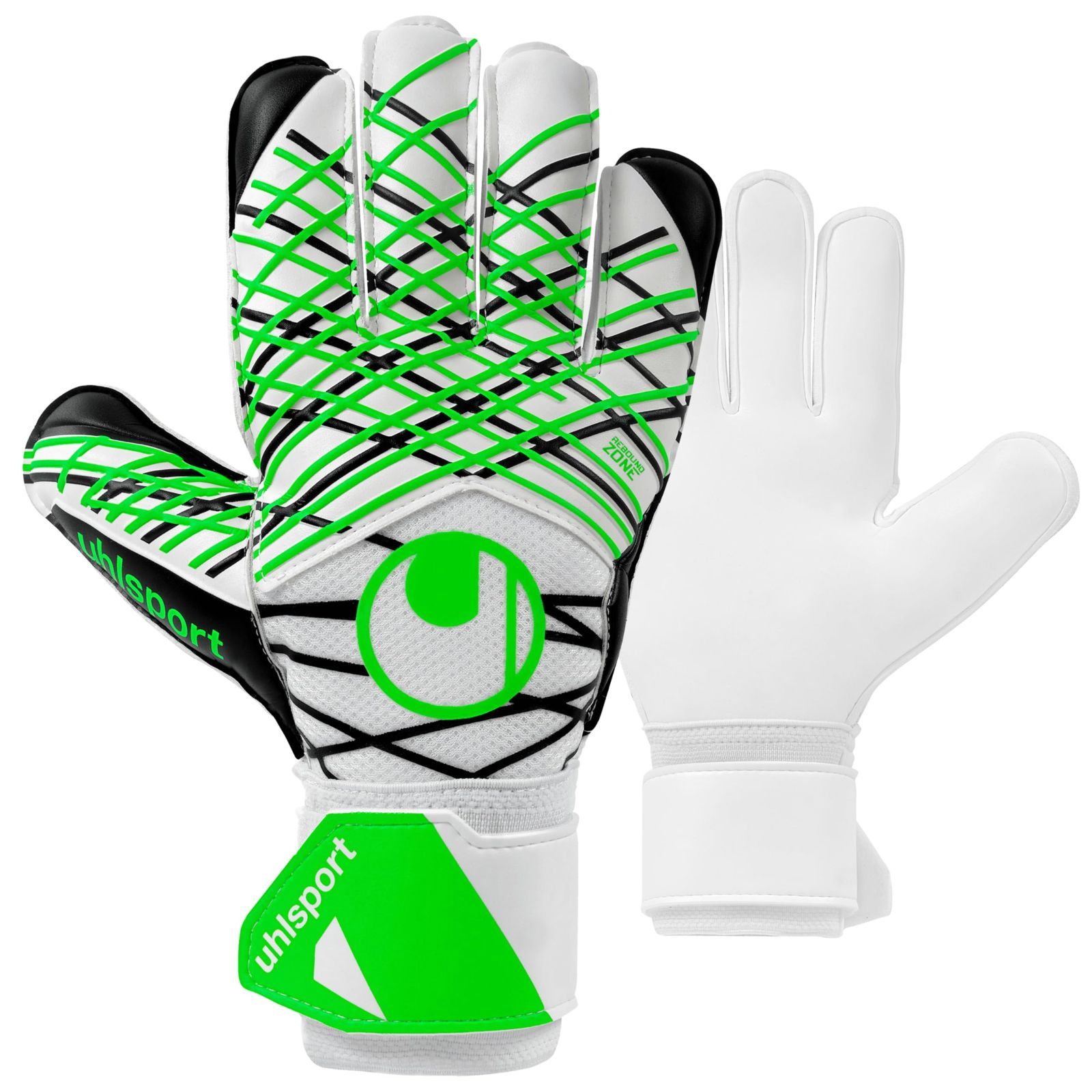 Color ホワイト×ブラック×フローグリーン_Size 8 uhlsport ウールシュポルト 試合|練習用 サッカー GK キーパーグローブ ソフト アドバンスド 1011369 01 8