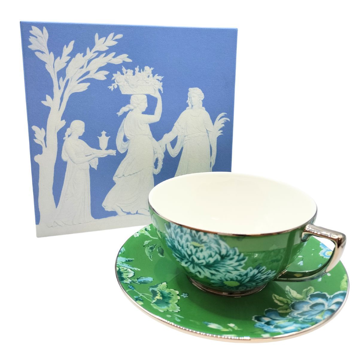 未使用品】ウェッジウッド WEDGWOOD ジャスパー・コンラン シノワズリ グリーン ティーカップ&ソーサー セット J197-2 - メルカリ