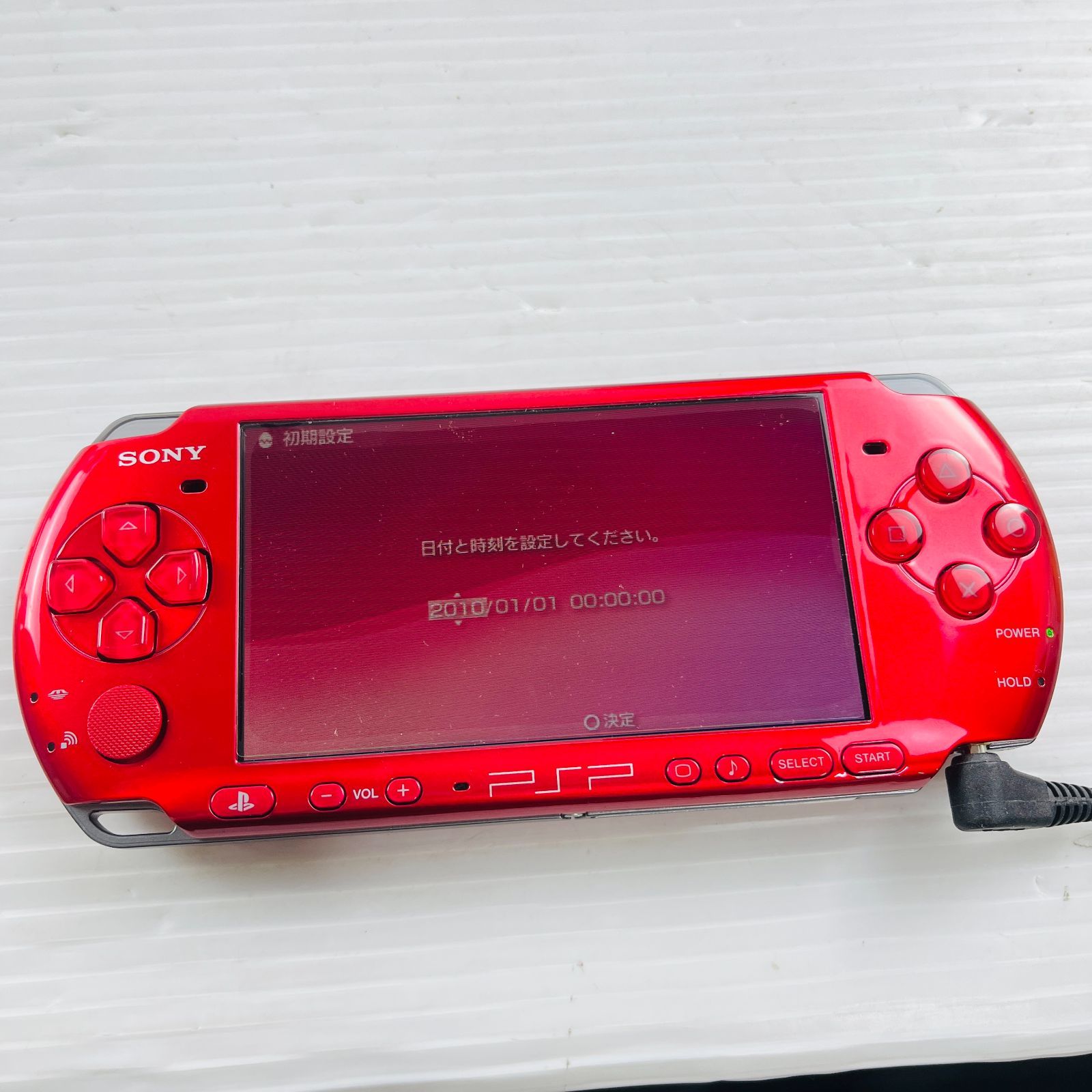 ◇【動作OK】 SONY PSP 本体 セット PSP-3000 メモリーカード付 レッド 