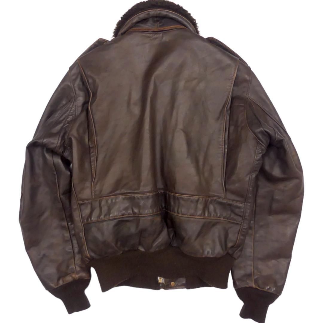 Schott　ショット　本革　レザー　MA-1　フライトジャケット　サイズ42 Schott(ショット) ×Ron Herman TYPE MA-1 レザーフライト