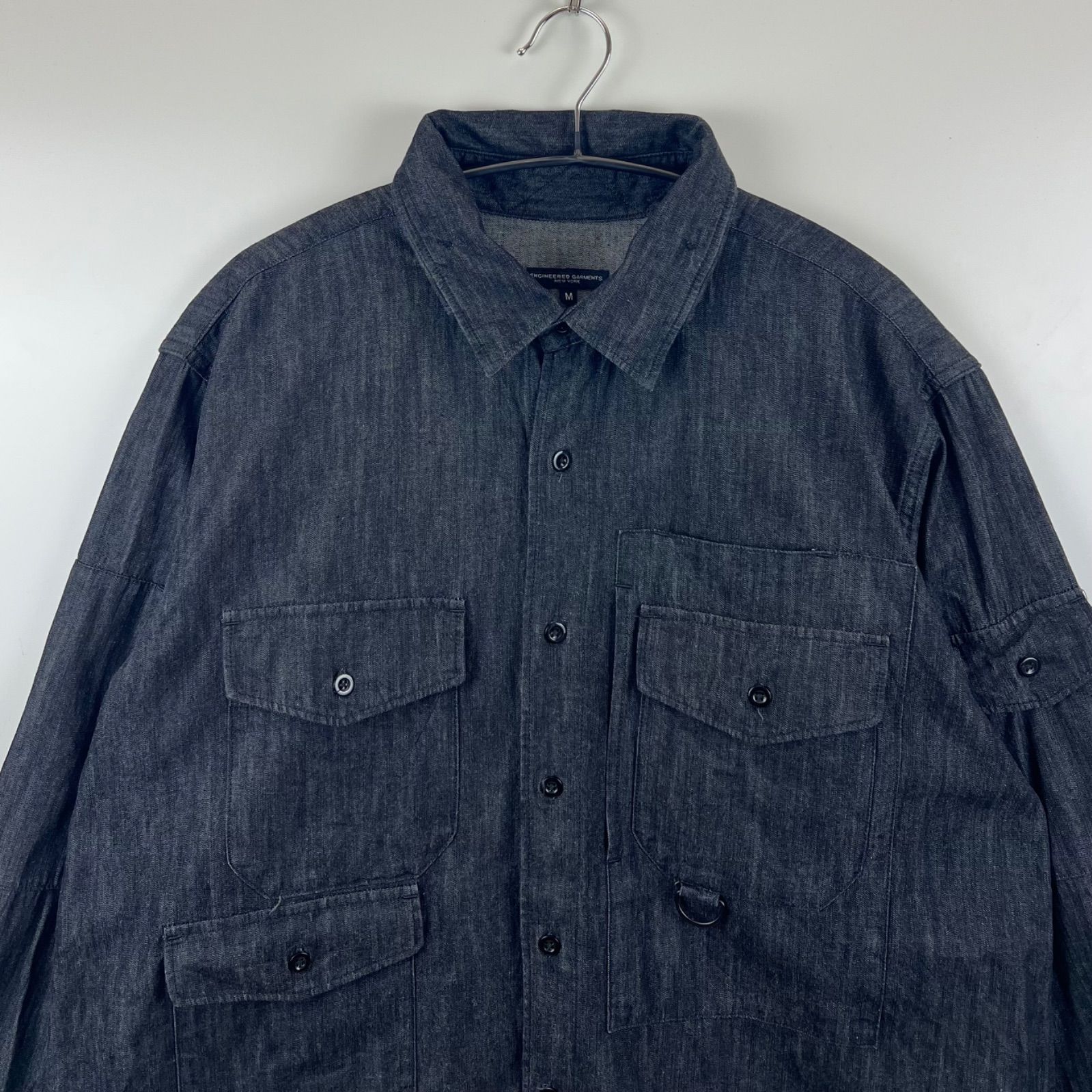 ENGINEERED GARMENTS USA multi pocket safari shirts M エンジニ