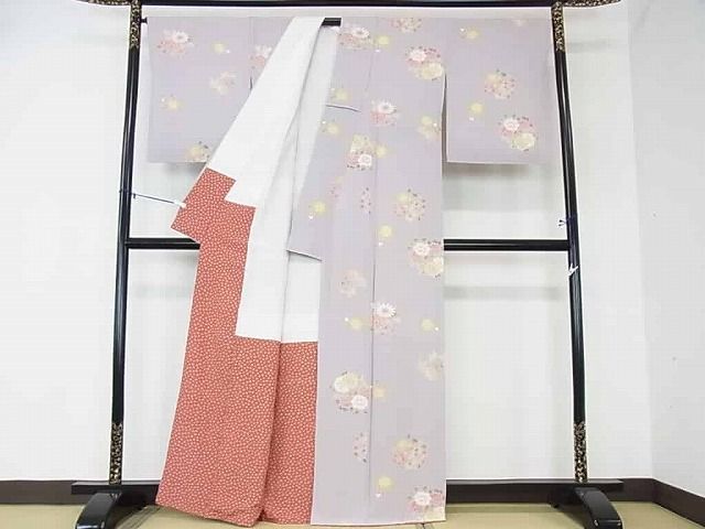 平和屋2□上質な小紋 舞桜 花丸文 金彩 逸品 未使用 kh597 - 平和屋