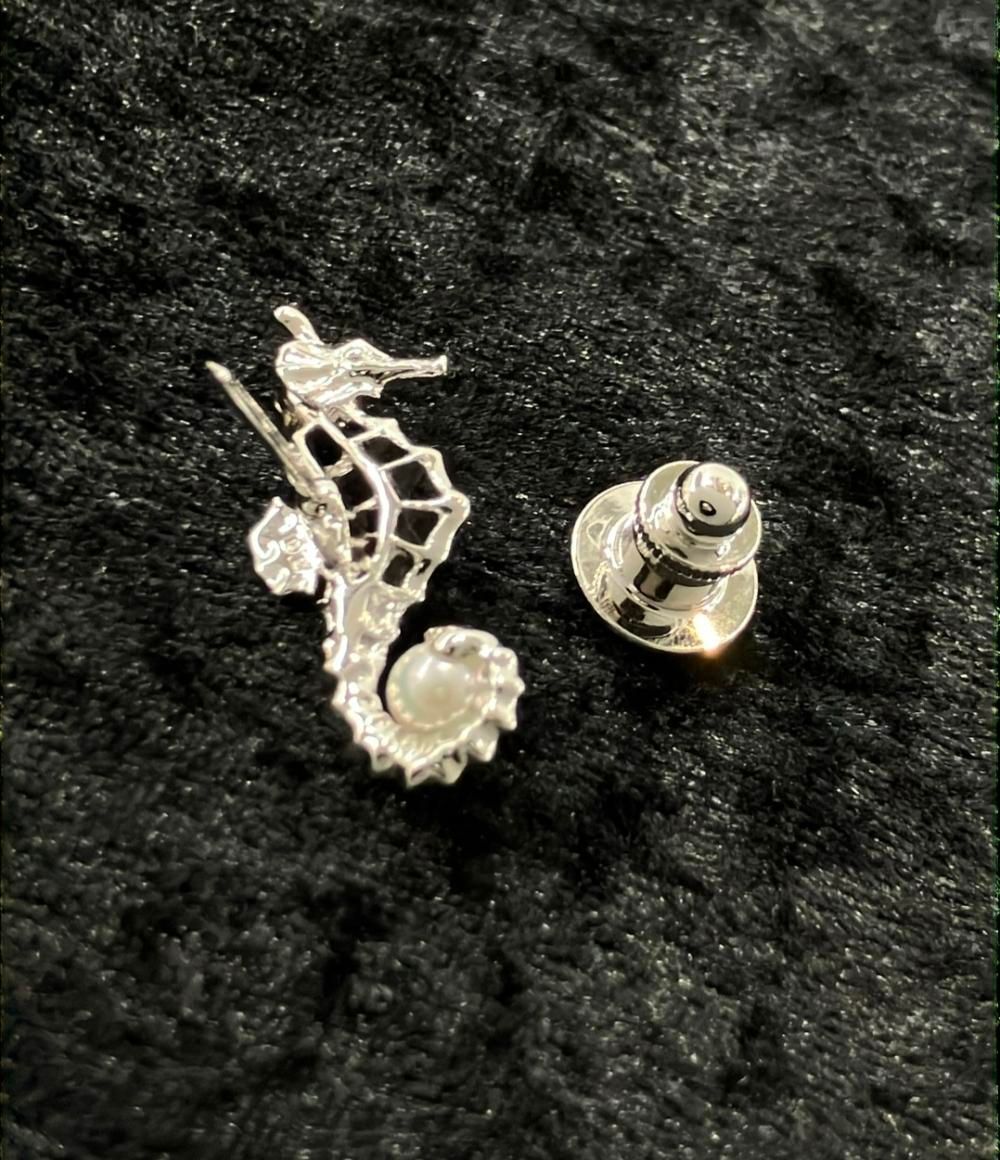 MIKIMOTO ミキモト　パール　ピンブローチ  SV 楽天市場】ミキモト MIKIMOTO K14 3P スイングパール ピン