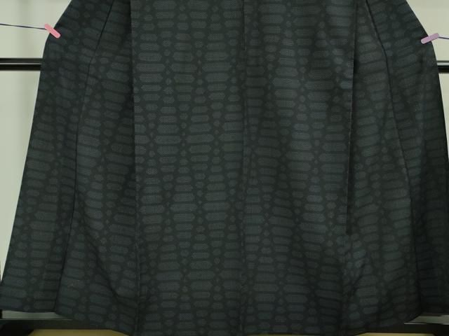 平和屋着物□極上 白鷹お召 単衣 網目文 濃紺地 逸品 DZAA8711kh5