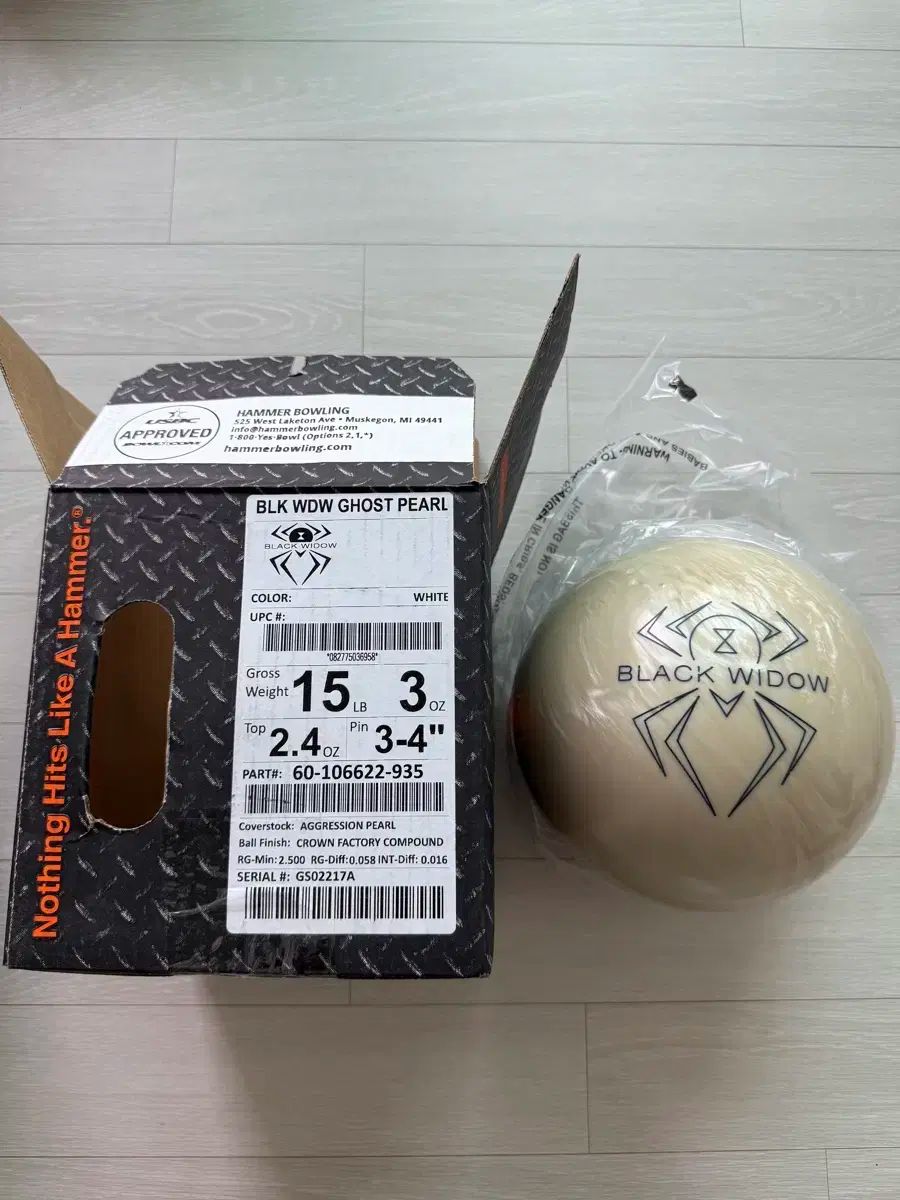 送料込】ブラックウィドーゴーストパール 15ポンド HAMMER BLACK WIDOW