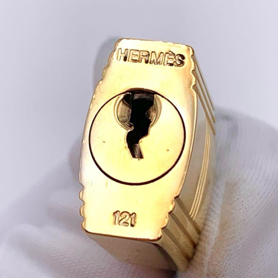 HERMES エルメス カデナ 24Kメッキ No.121 121番 鍵付き