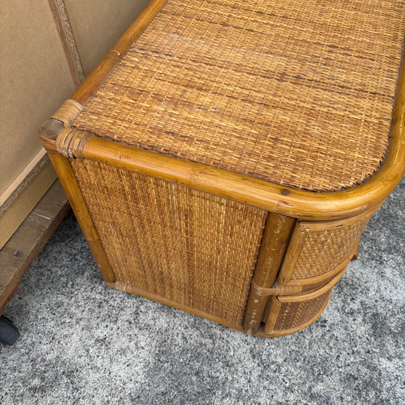 ラタン キャビネット ヴィンテージ ビンテージ 家具 オールドラタン