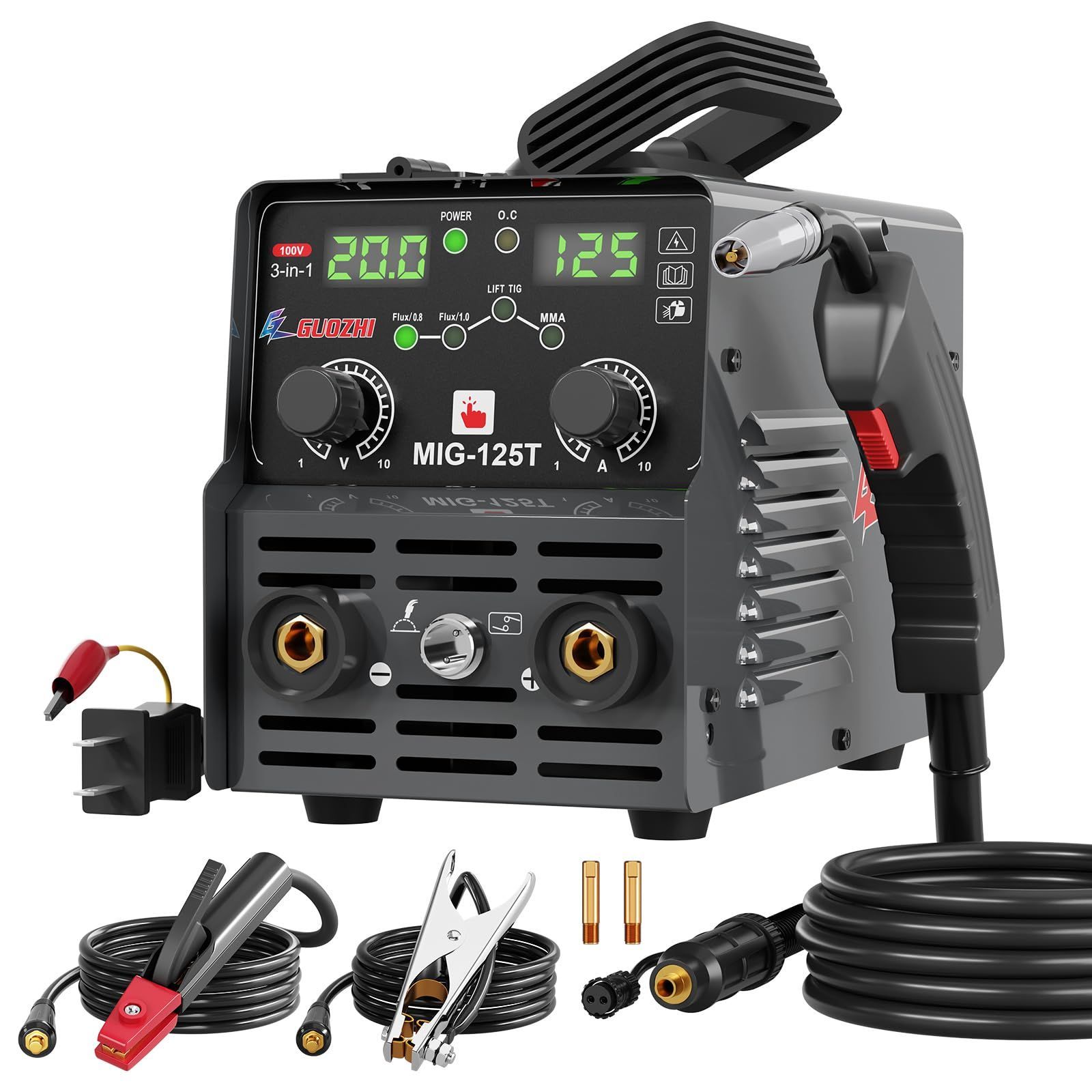 溶接機 100v 半自動 125A アーク溶接 すくえる ノンガスワイヤー