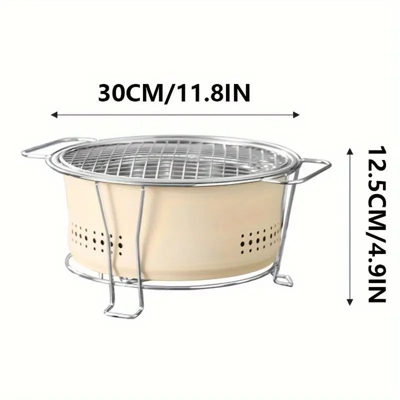 カラフルステンレス製チャコールバーベキューグリル