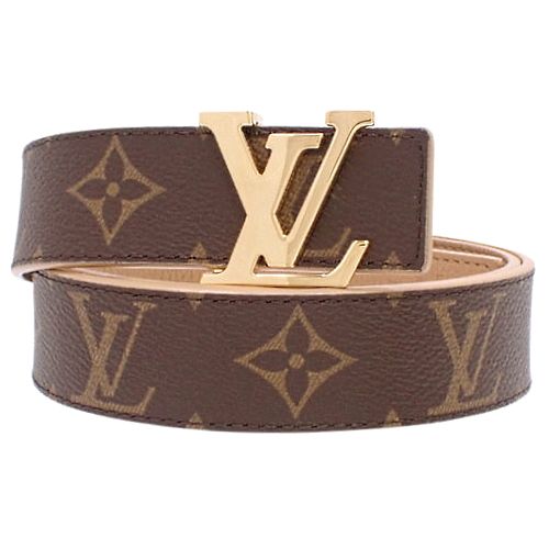 LOUIS VUITTON(ルイ・ヴィトン) モノグラム サンチュール・LV イニシャル 30MM リバーシブル ベルト 80/32 カーフ  MONOGRAM ARIZONA ブラウン茶 ベージュ ゴールド金具 M0363 40802054246【アラモード】 - メルカリ