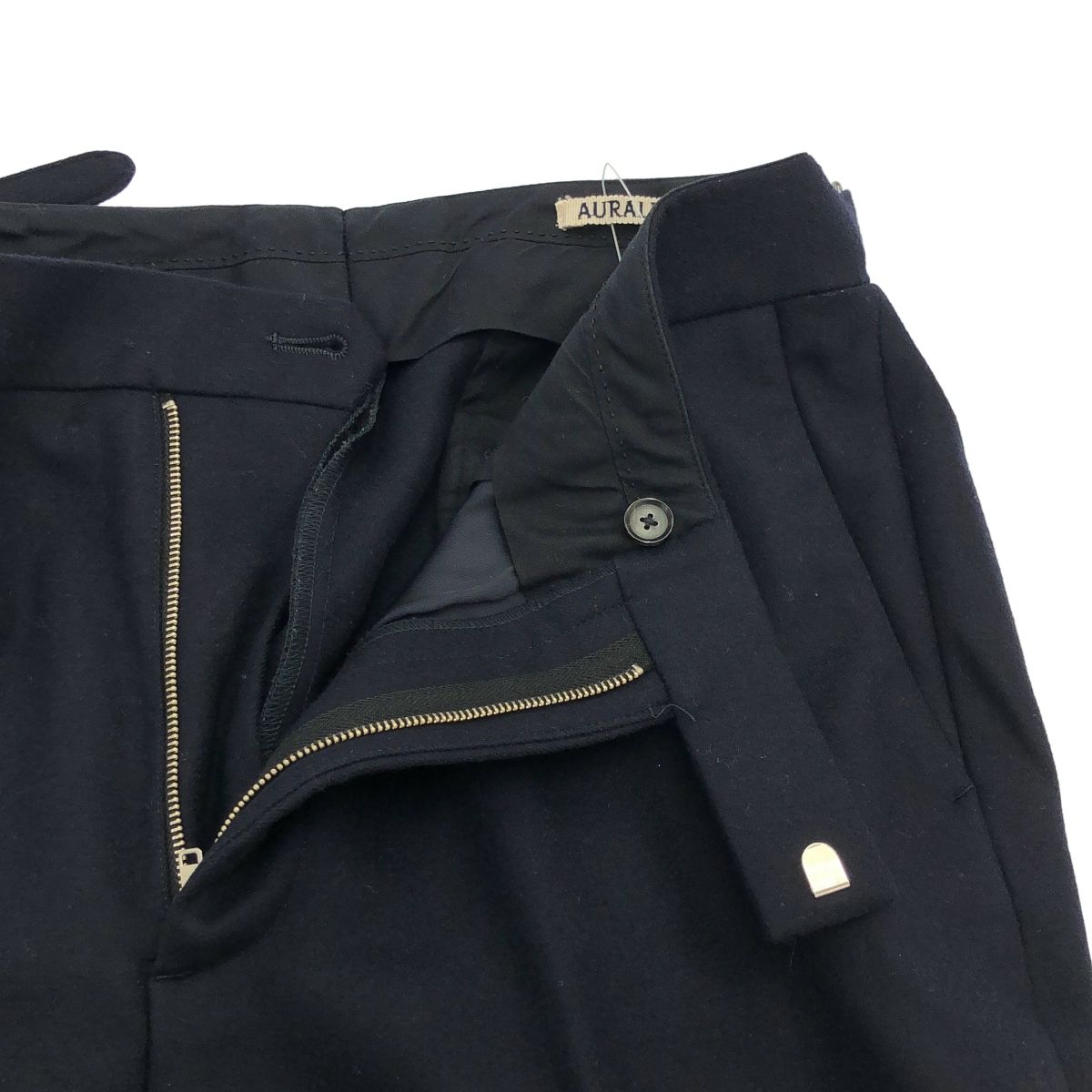 AURALEE オーラリー LIGHT MELTON SLACKS  ライトメルトンスラックスパンツ A8AP04LM ネイビー 5 AURALEE オーラリー LIGHT MELTON SLACKS ライトメルトンスラックス