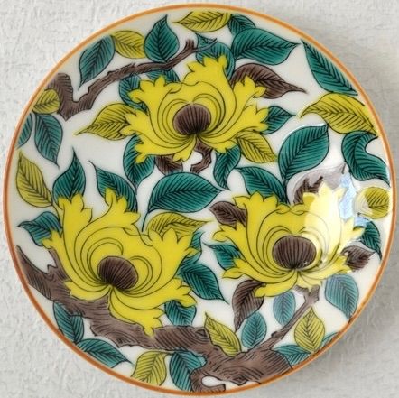 10％OFF》九谷焼特選名品豆皿(古九谷色絵牡丹文) 1枚