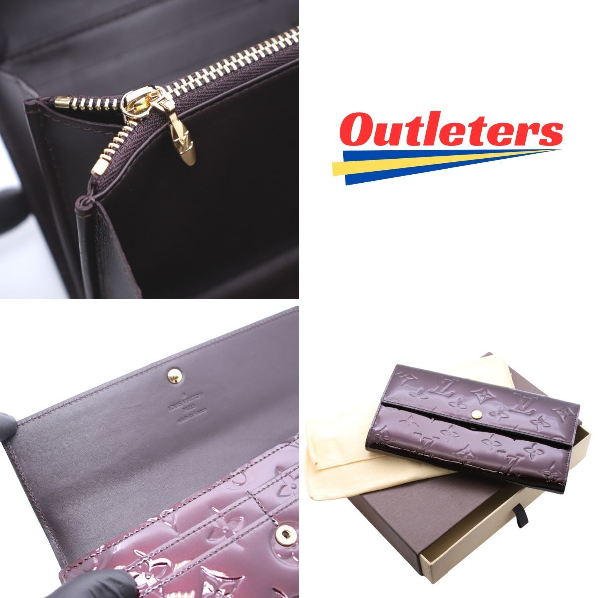 ルイヴィトン Louis Vuitton モノグラム ヴェルニ ポルトフォイユサラ 