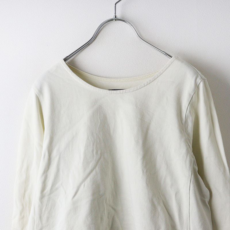 パラスパレス Pal&#39;las Palace スリットボートネックコットンカットソー 2/オフホワイト 裾ボタン 長袖 Tシャツ トップス【2400014207897】 パラスパレス Pal'las Palace スリットボートネックコットン
