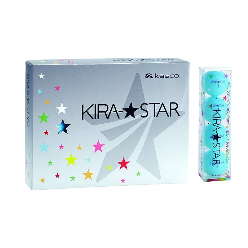 キャスコ(Kasco) ゴルフボール KIRA STAR2 キラスター2N アクア ダース 1