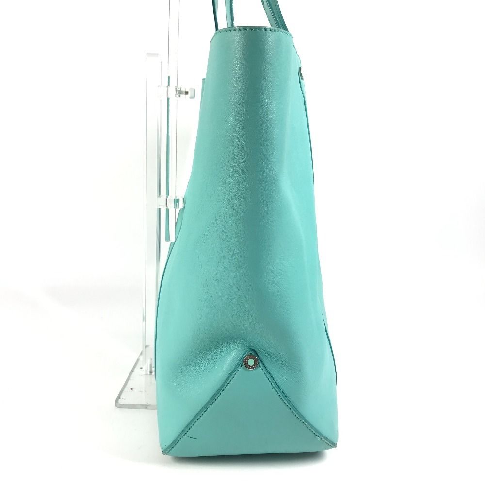 TIFFANY&Co. ティファニー ショルダーバッグ ロゴ レザー ブルー