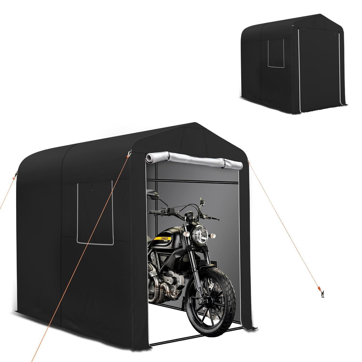 2025 J-PREMIS サイクルハウス Sサイズ バイクガレージ 自転車テント サイクルガレージ サイクルポート 自転車置き場 屋外 高耐久炭素鋼チューブ 自転車収納 ガレージテント 最大2台収納 UV加工シート 遮熱 撥水加工 雨よけ バイクシ