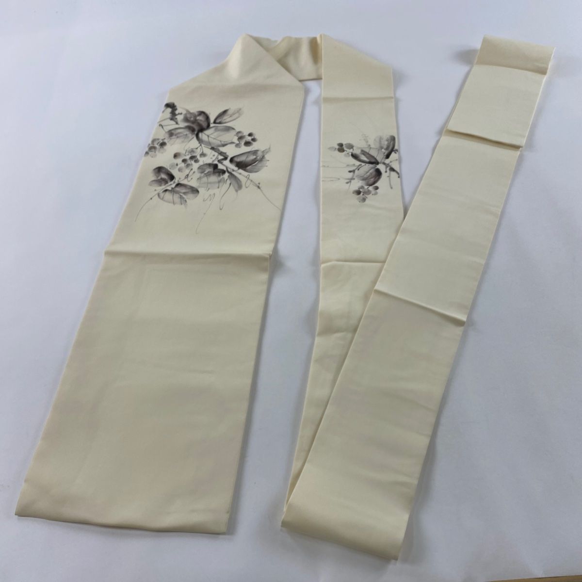 平和屋着物○山岡古都・古都染人 九寸名古屋帯 舞花文 正絹 逸品