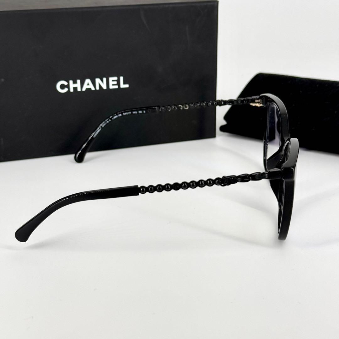 CHANEL サングラス 3441-S-A ココマーク レザー チェーン シャネル  