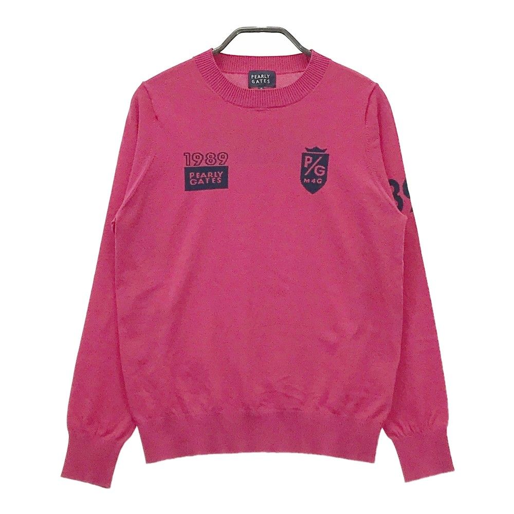パーリーゲイツ　サーモンピンクロゴセーター パーリーゲイツ レディースセーター 超美品】パーリーゲイツ セーター