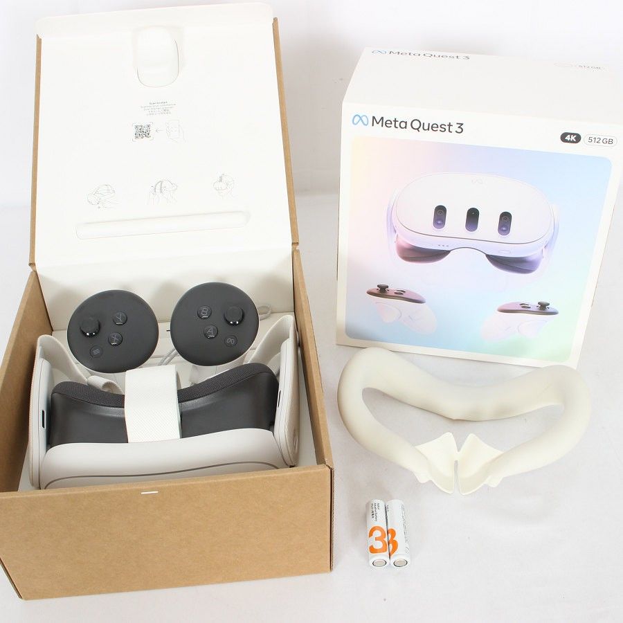 美品　メタクエスト 128G BOBOマウントディスプレイとは付属バッテリー付 Meta Quest 3 128GB VR ヘッドマウントディスプレイ ヘッド