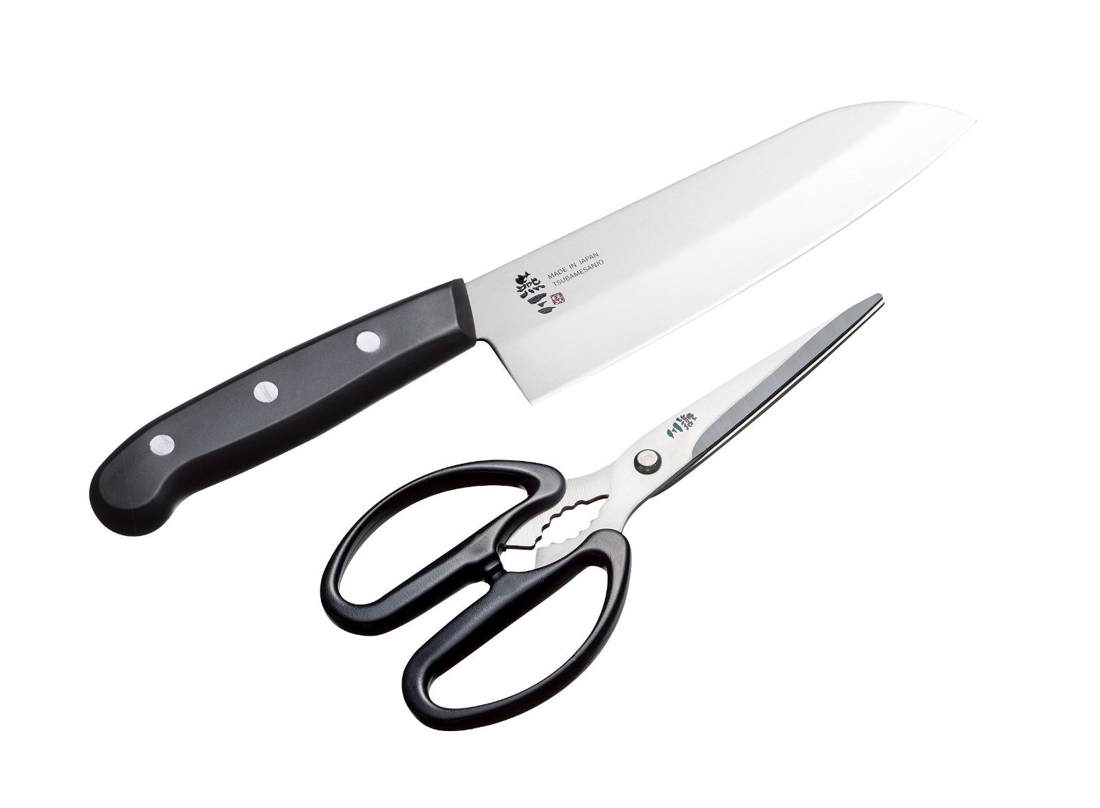 燕三 ステンレス三徳包丁-ハサミ