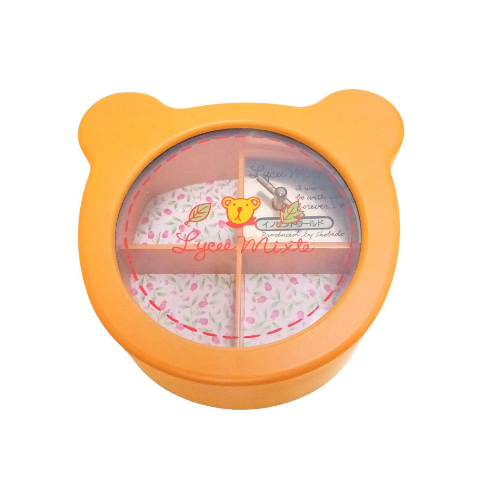 X10182 小物入れ オルゴール付き Lycee Mixte クマ形 茶 プラスチック