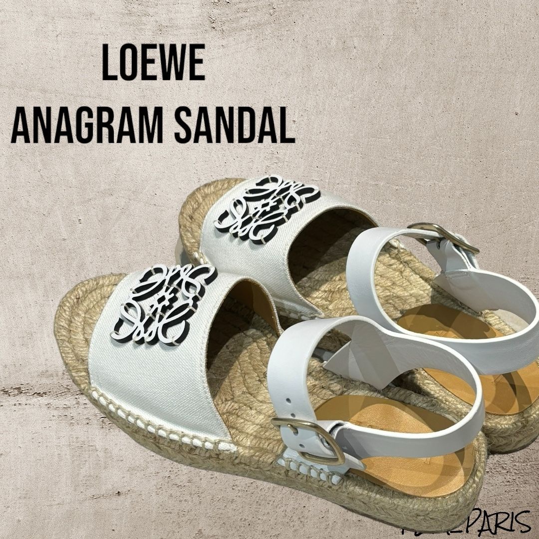 ⭐️未使用⭐️ ロエベ　アナグラム　エスパドリーユ　サンダル　アンクルストラップ 未使用⭐️LOEWE ロエベ エスパドリーユ アナグラム サンダル