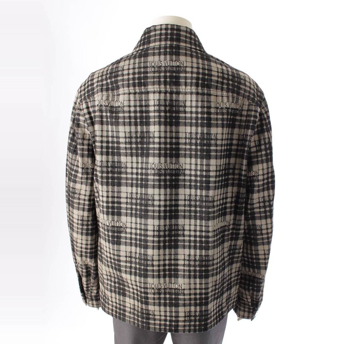 ルイヴィトン メンズ 23AW デニムオーバーサイズ長袖シャツ チェック
