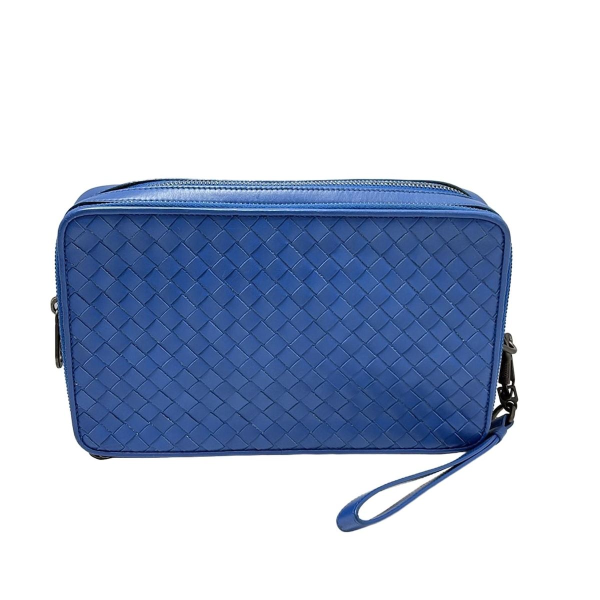 BOTTEGA VENETA ボッテガヴェネタ セカンドバッグ イントレチャート ブルー レザー