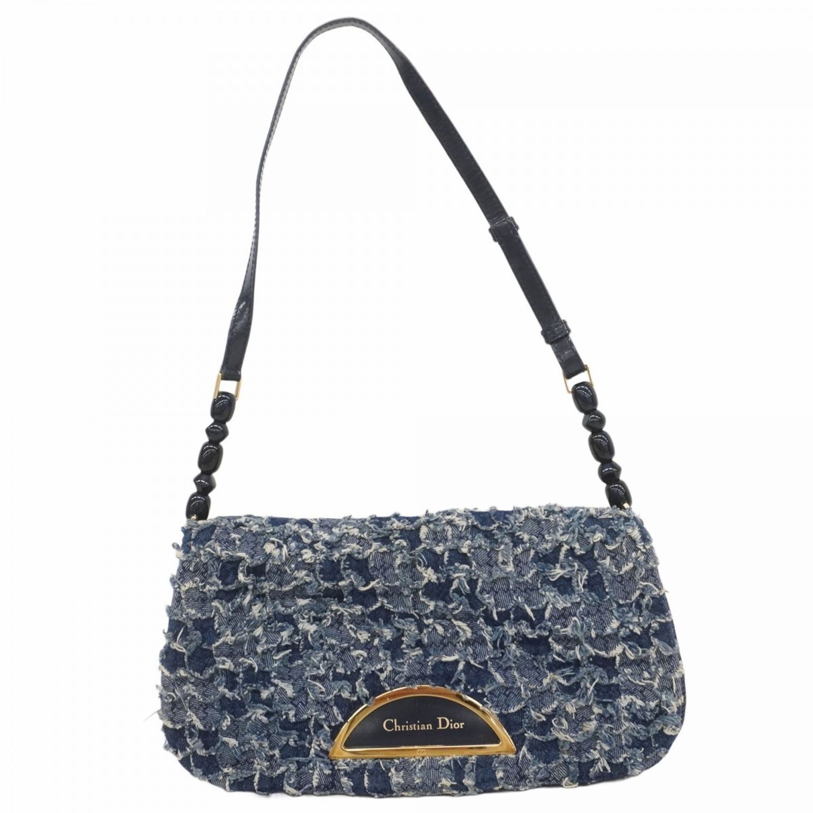 Dior マリスパール　デニム　ショルダーバッグ Christian Dior マリスパール ショルダー バッグ デニム レザー
