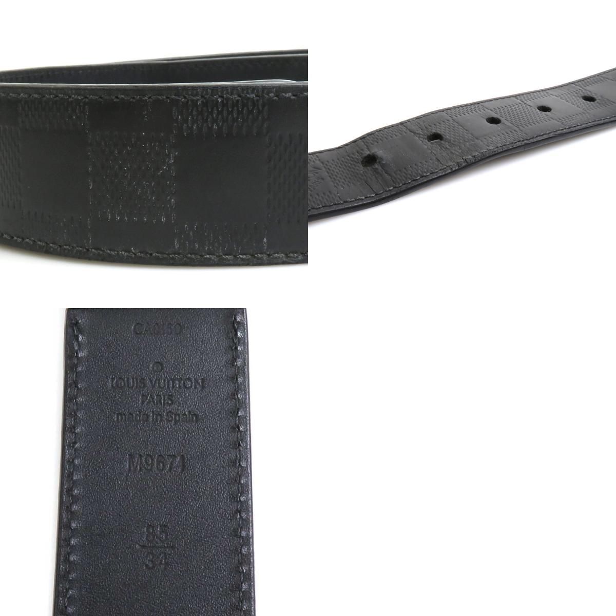 美品　ルイヴィトン　ダミエアンフィニ　ボストン　ベルト　95　M9674 ルイ ヴィトン LOUIS VUITTON ベルト ダミエアンフィニ サン