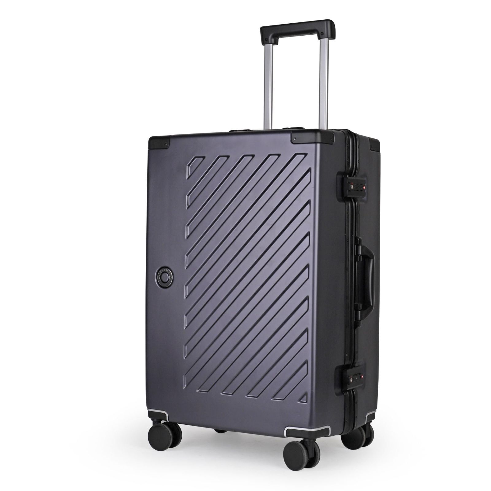 海外 旅行 TSAロック ダブルキャスター ビジネス 静音 大容量 出張 耐衝撃 3泊4日 キャリーバッグ大型100l S|M|Lサイズ ダークグレー キャリーケース Lサイズ|28 機内持ち込み スーツケース インチ 77x51.5x31cm JLY
