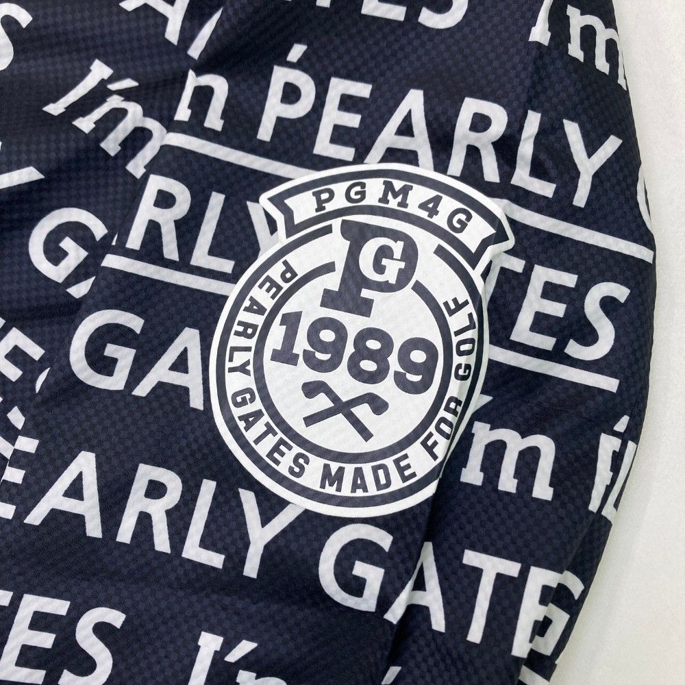 【パーリーゲイツ】ナイロンブルゾン　4サイズ　ネイビー ×ホワイト　メンズ サイズ：4 PEARLY GATES パーリーゲイツ ナイロンブルゾン 総柄