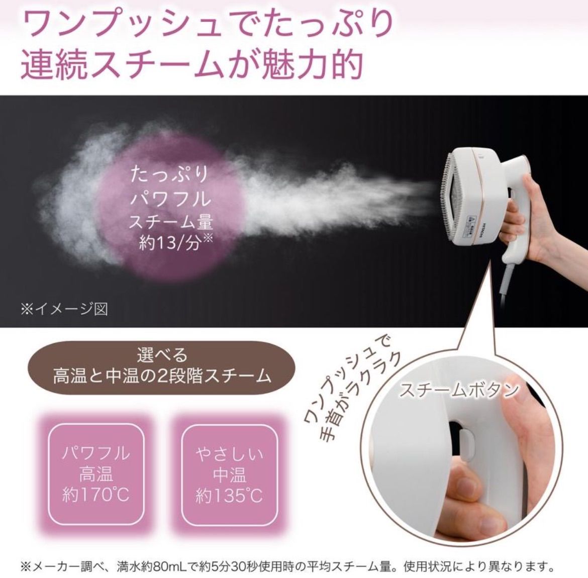 HITACHI(日立) 衣類スチーマー ホワイト CSI-RX3-W - メルカリ