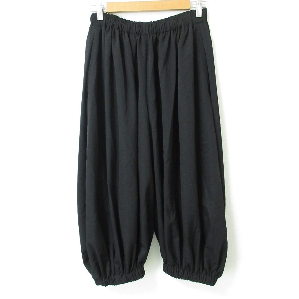 AD2021 COMME des GARCONS コムコム コムデギャルソン ウールギャバ イージーウエスト ギャザーパンツ RH-P011 XS ブラック レディース 古着