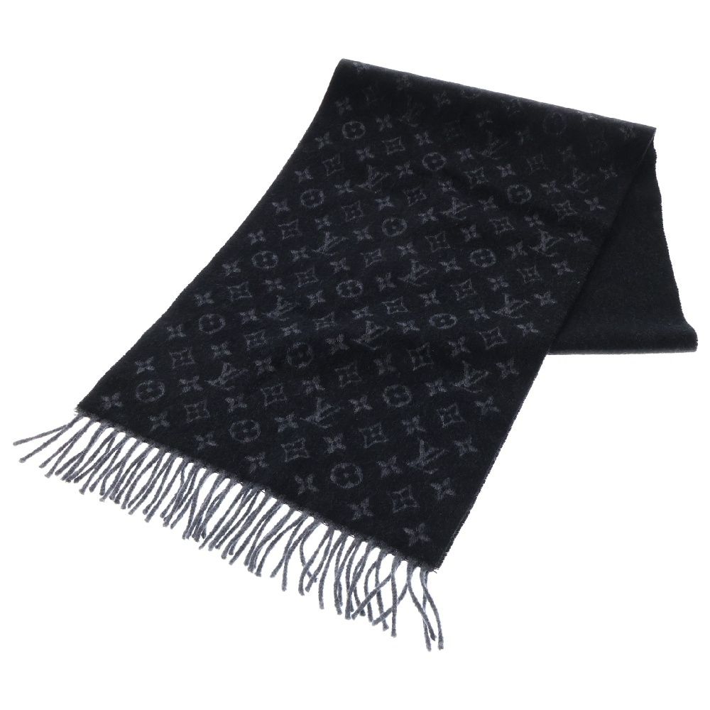 LOUIS VUITTON (ルイヴィトン) エシャルプ モノグラム グラディエント マフラー グレー/ブラック M71607