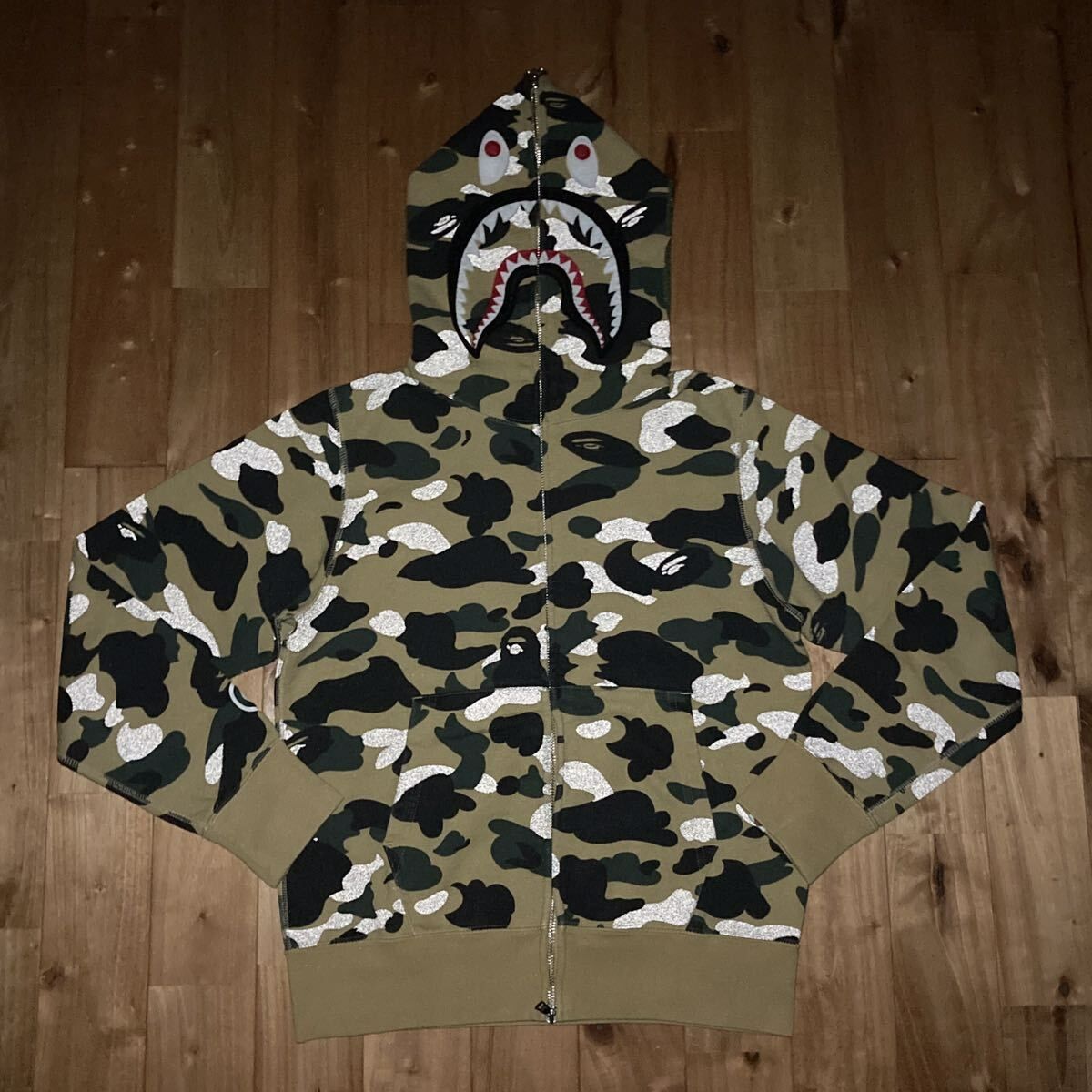ZOZO限定 リフレクターカモ シャーク パーカー Sサイズ BAPE