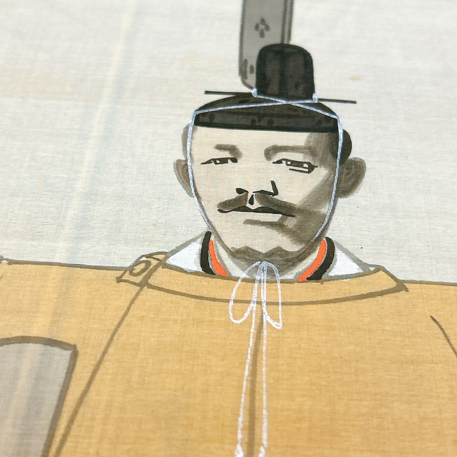 希少！大正天皇即位装束画 竹園謹写 大正天皇像 第123代天皇 本紙のみ