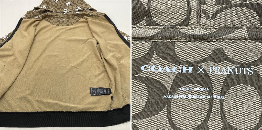 COACH コーチ×PEANUTS スヌーピーシグネチャー ジップアップパーカー 公式】コーチアウトレット | 【COACH X PEANUTS】シグネチャー