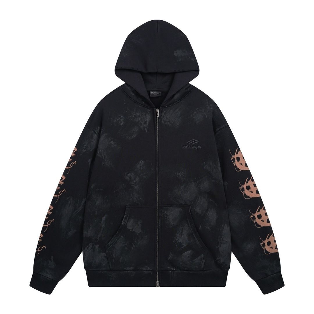 Balenciaga Heavy Metal Zip-Up Small Fit Hoodie - メルカリ