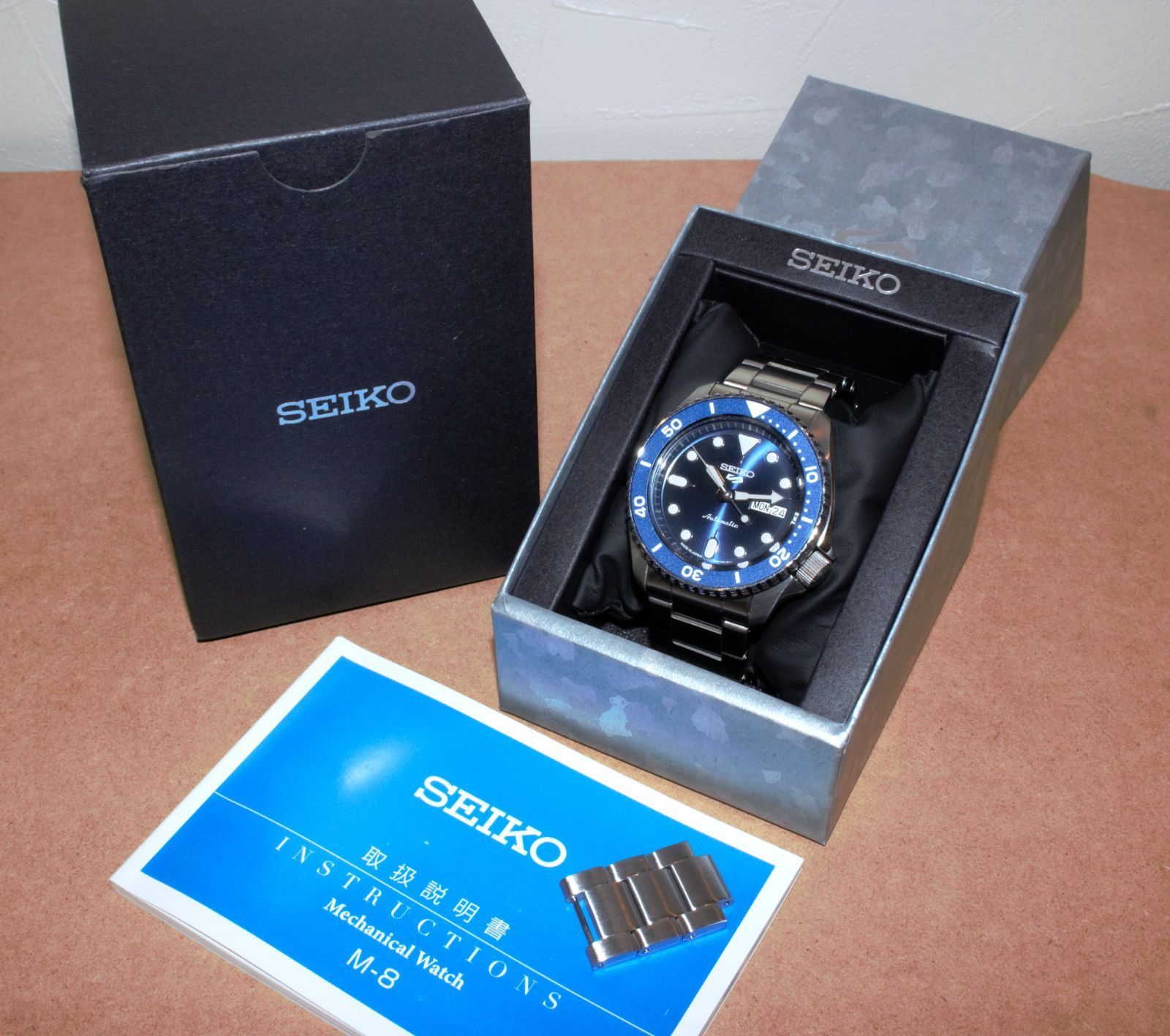 VRW-892 時計 SEIKO セイコー SBSA001 SEIKO 5 SPORTS BL文字盤 メンズ 自動巻き 腕時計 稼動品